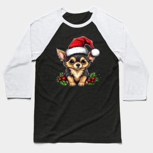 Chihuahua Christmas Baseball T-Shirt